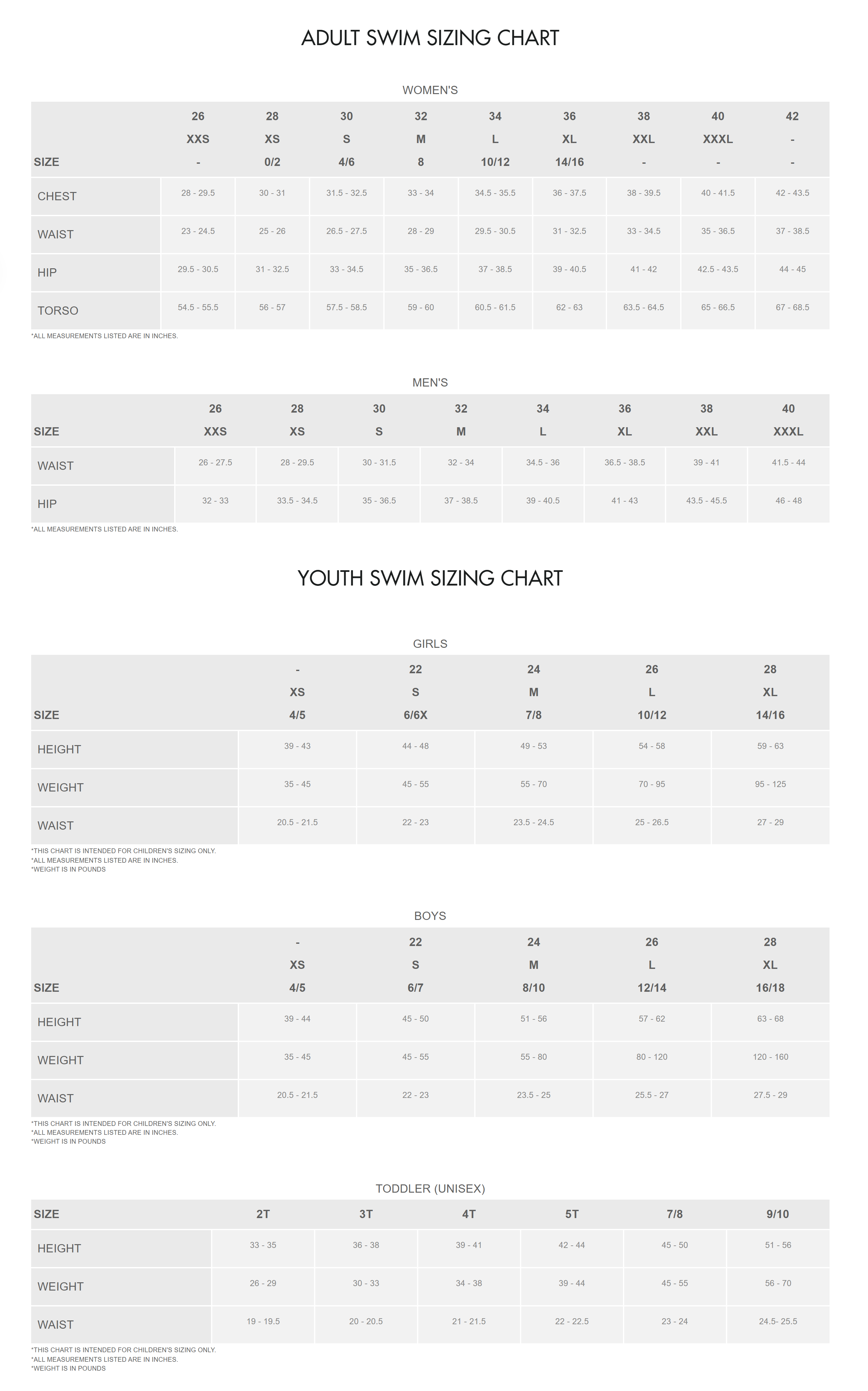 size-charts